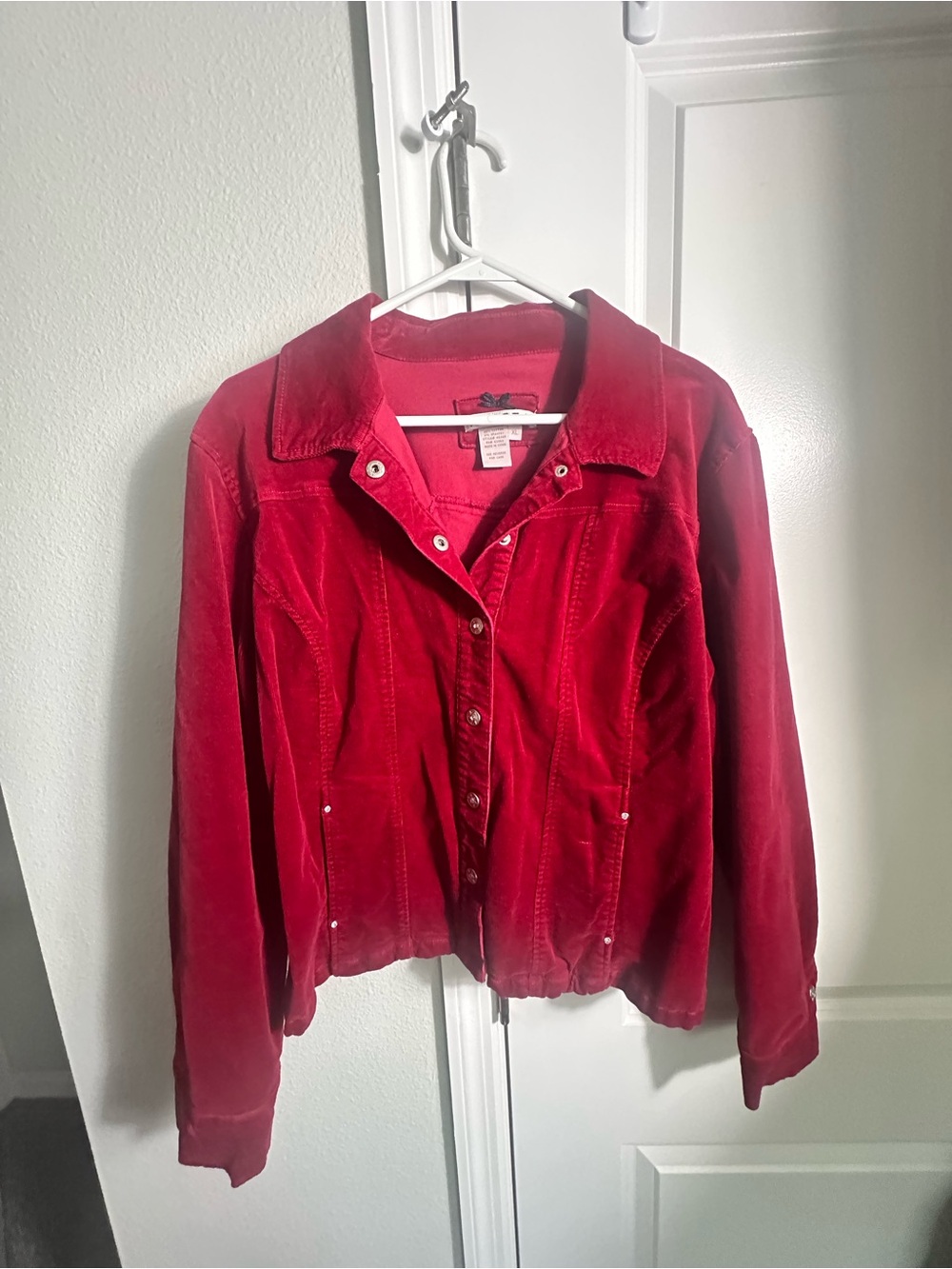 Ami Red Corduroy Button-Front Jacket